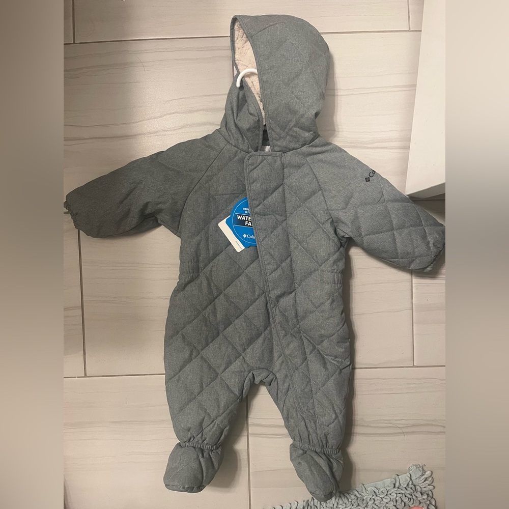 Columbia Kids Gray Quilted Footie